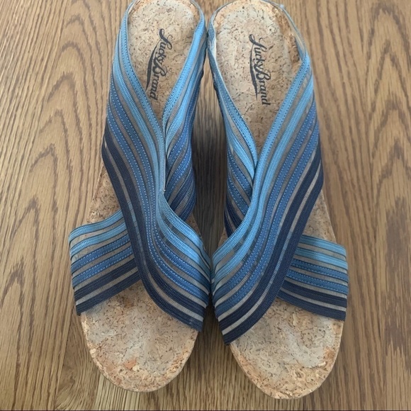 Lucky Brand Miller 2 Open Toe Canvas Wedge - Picture 2 of 9